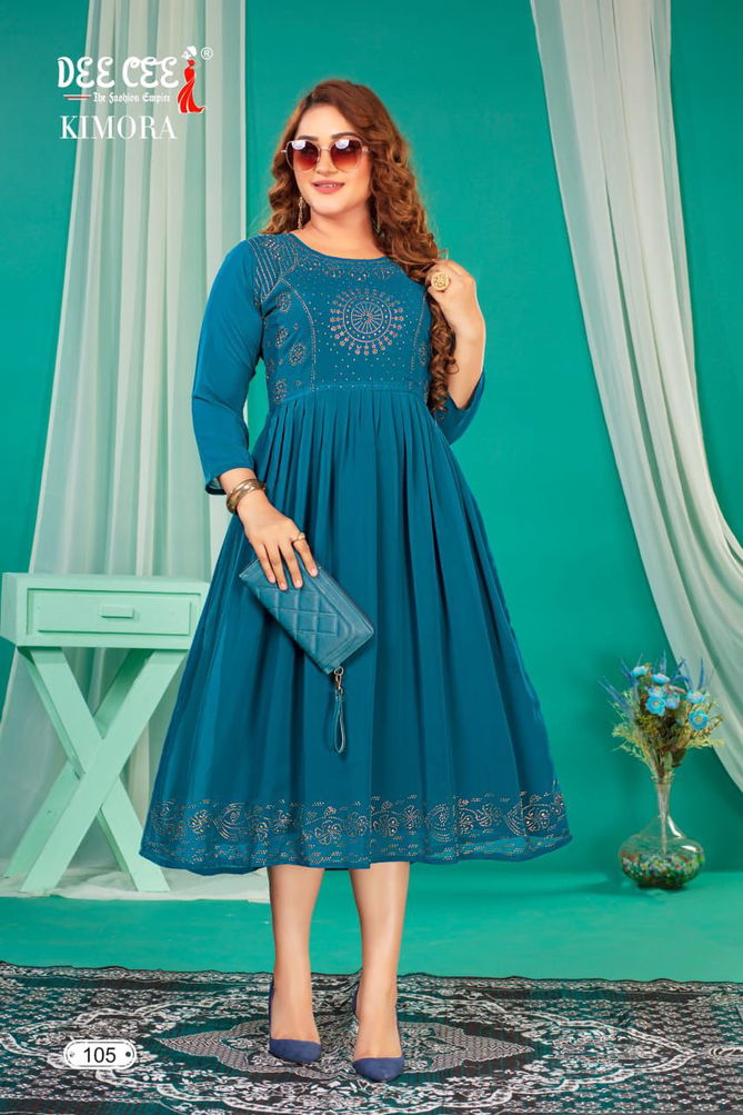 Kimora By Deecee Plain Designer Georgette Kurti Wholesale Market In Surat
